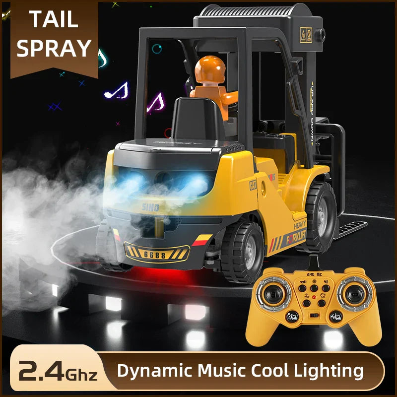 2.4GHz RC Forklift Truck Engineering Vehicle for Kids-3