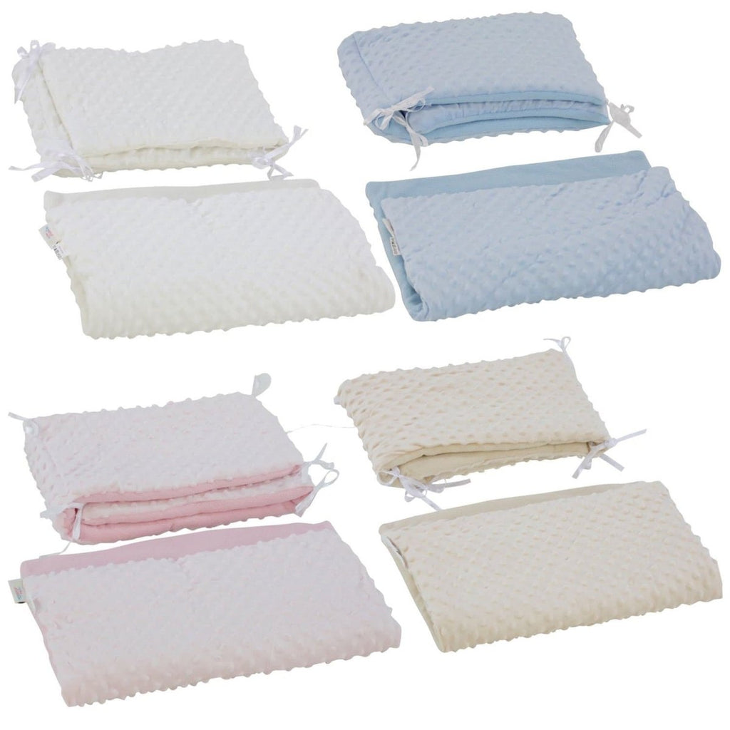 2pc Dimple Crib/Cradle Quilt & Bumper Bedding Set-2
