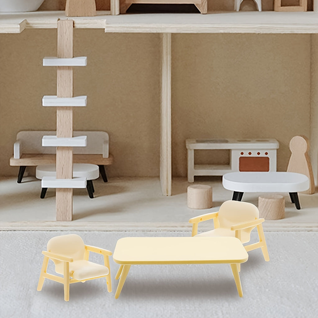 Mini Table and Chair Set for Miniature Décor (3 pcs)-2