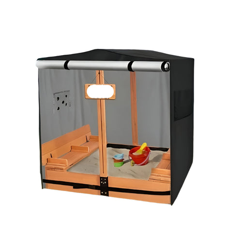420D Sandbox Cover with Roof and Bench-0