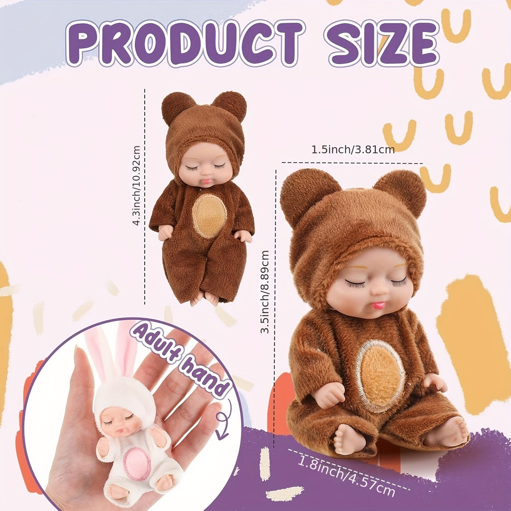 6-Piece Mini Children’S Dolls Set With Animal Costumes-4