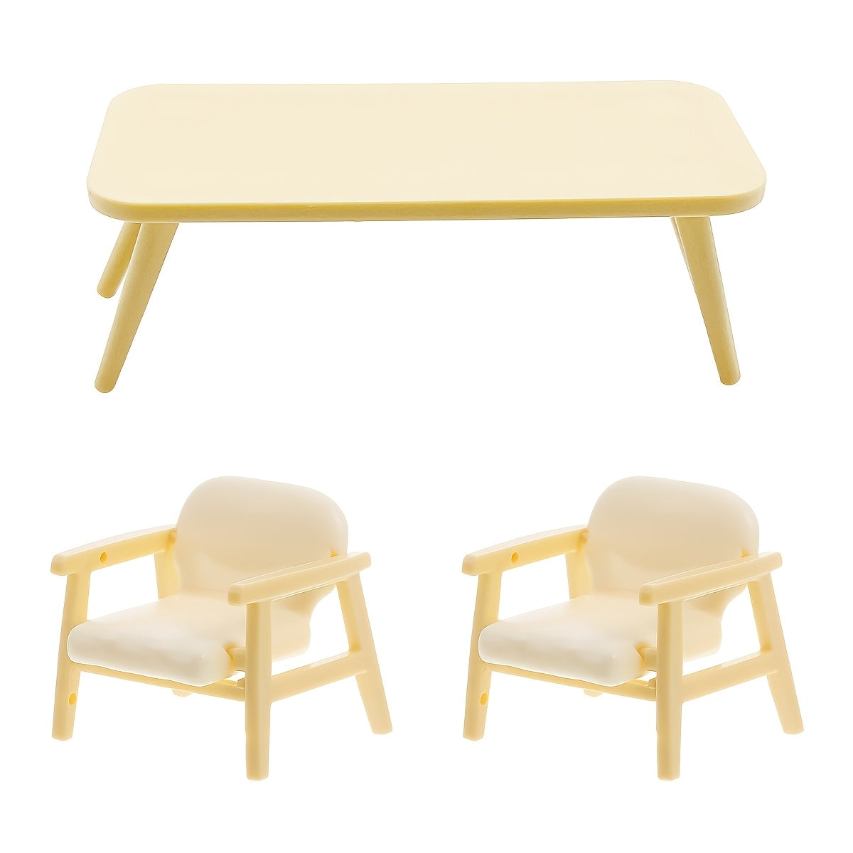 Mini Table and Chair Set for Miniature Décor (3 pcs)-0