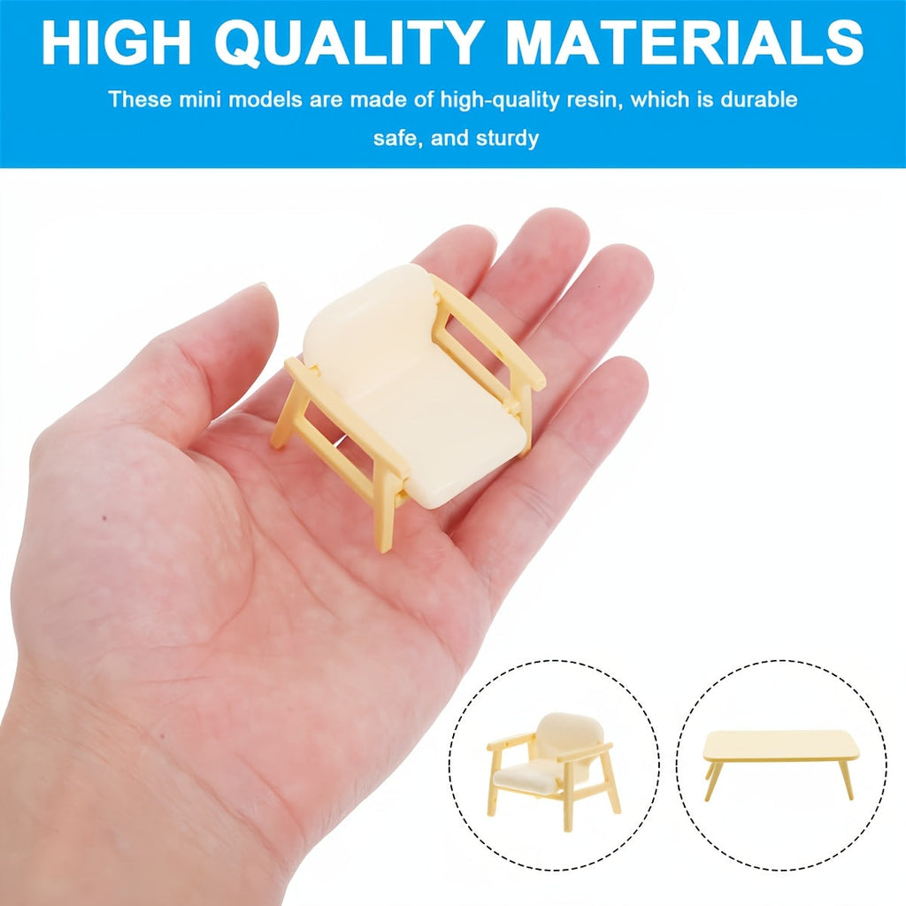 Mini Table and Chair Set for Miniature Décor (3 pcs)-3
