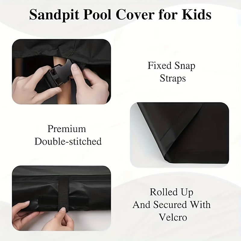 420D Sandbox Cover with Roof and Bench-3