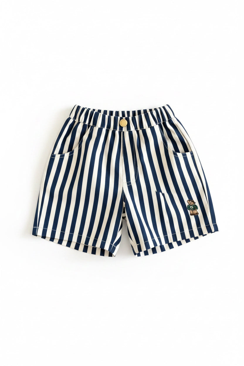 Classic Stripe Cotton Shorts | 12M–5Y