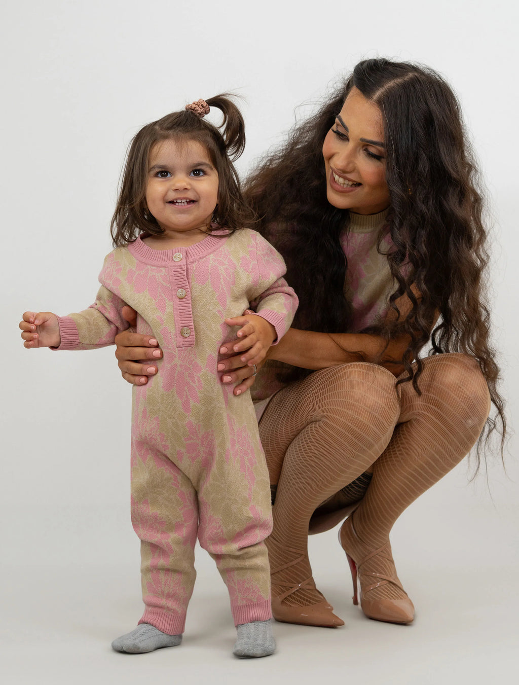 Baby Girls Floral Knit Romper | Soft Everyday Jumpsuit 0–24M