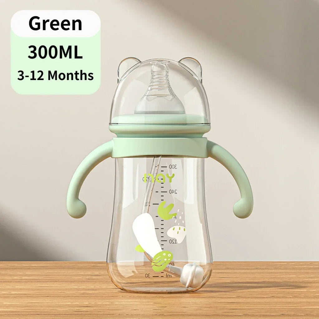 Silicone Baby Bottle with Handle 300ml – BPA-Free Feeding Bottle