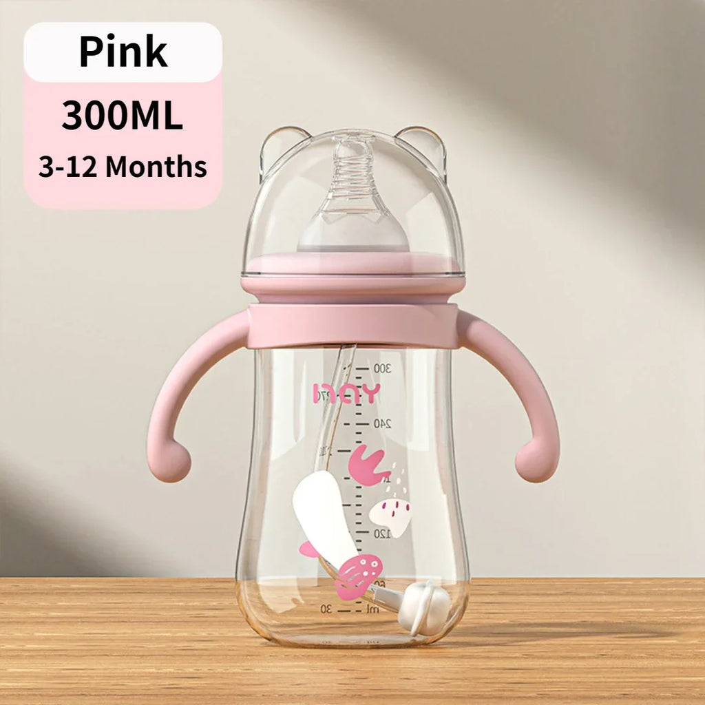 Silicone Baby Bottle with Handle 300ml – BPA-Free Feeding Bottle