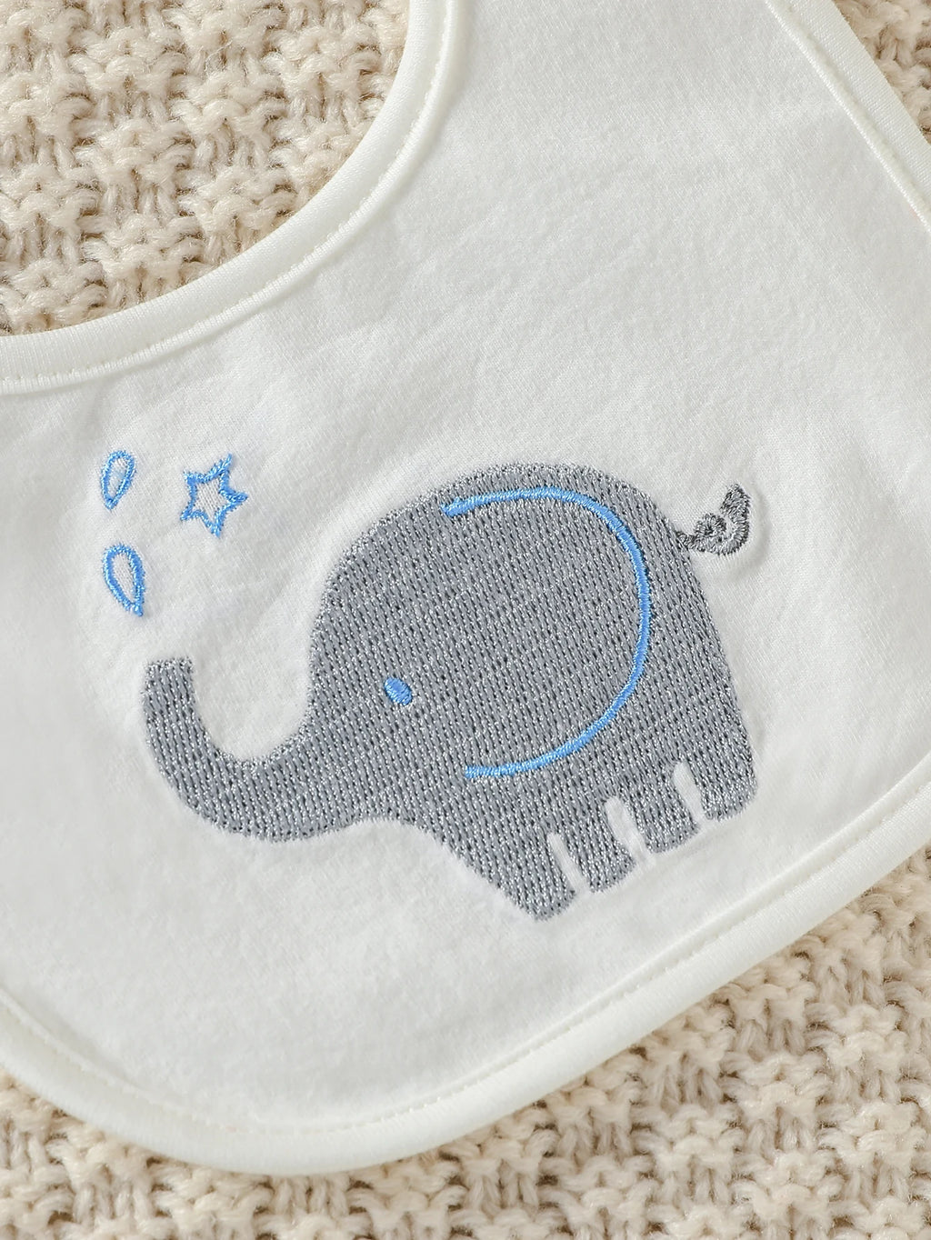 Baby Boys 4-Piece Elephant Outfit Set | Bodysuit, Trousers, Hat & Bib