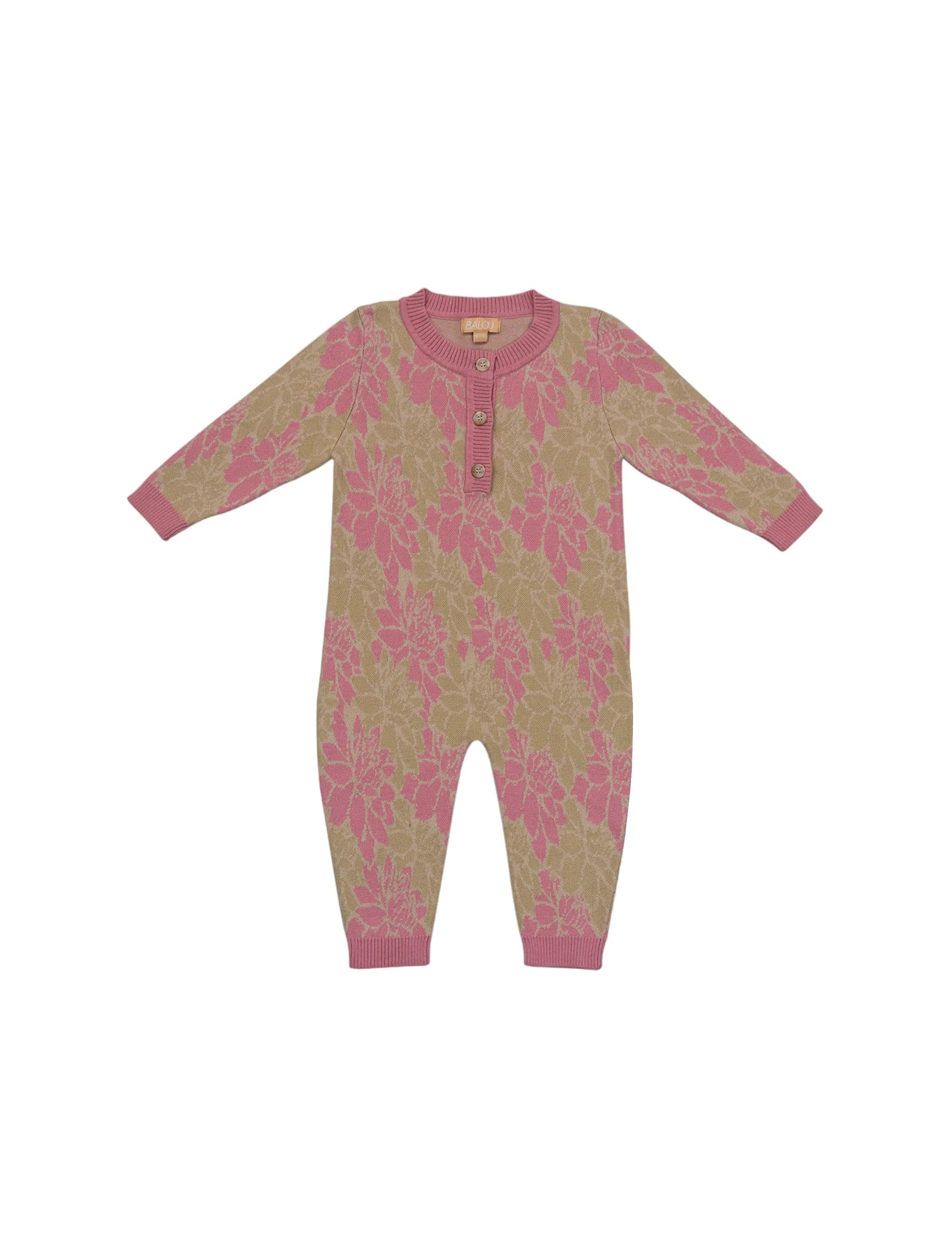 BALOU Baby Floral Knit Romper