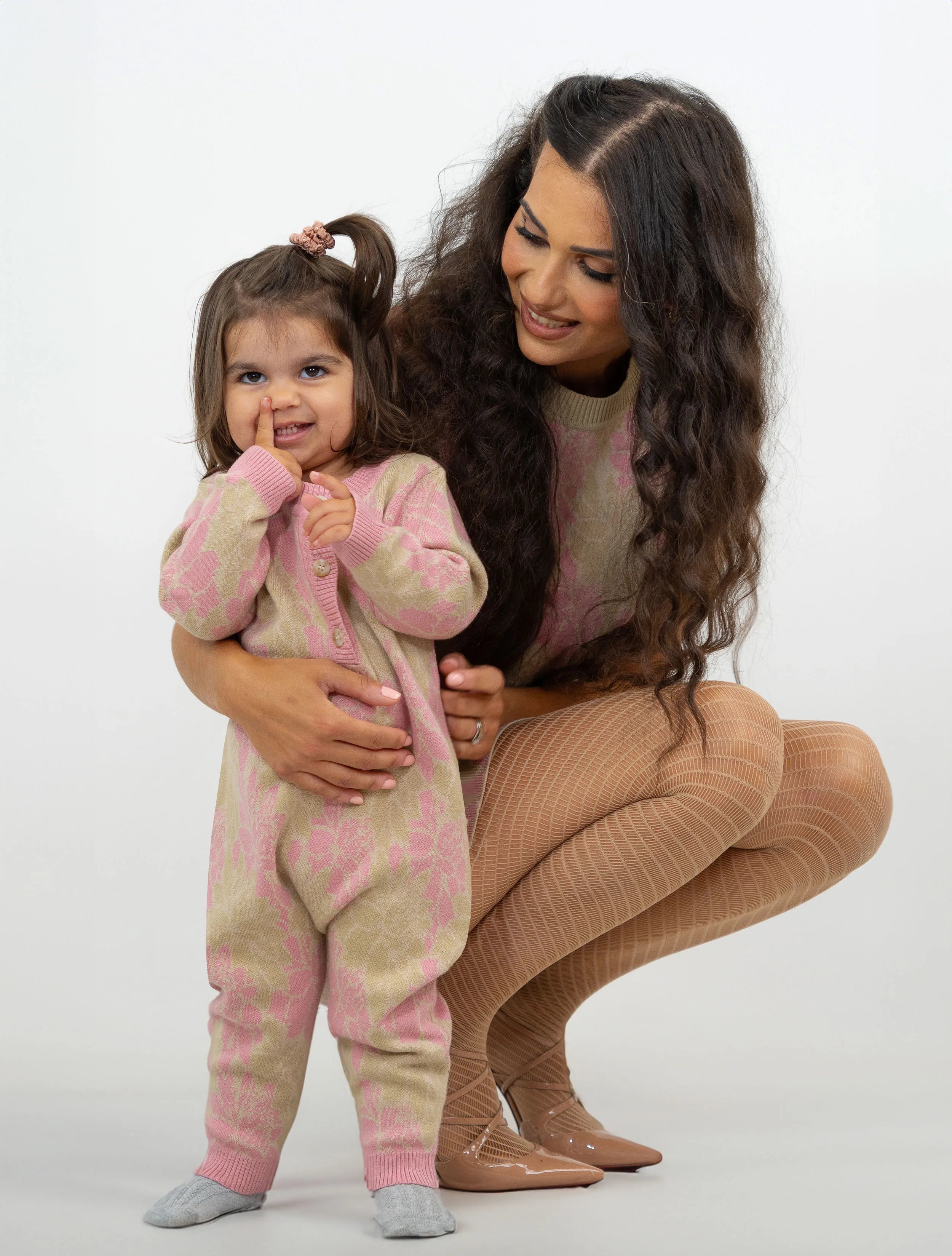 BALOU Baby Floral Knit Romper