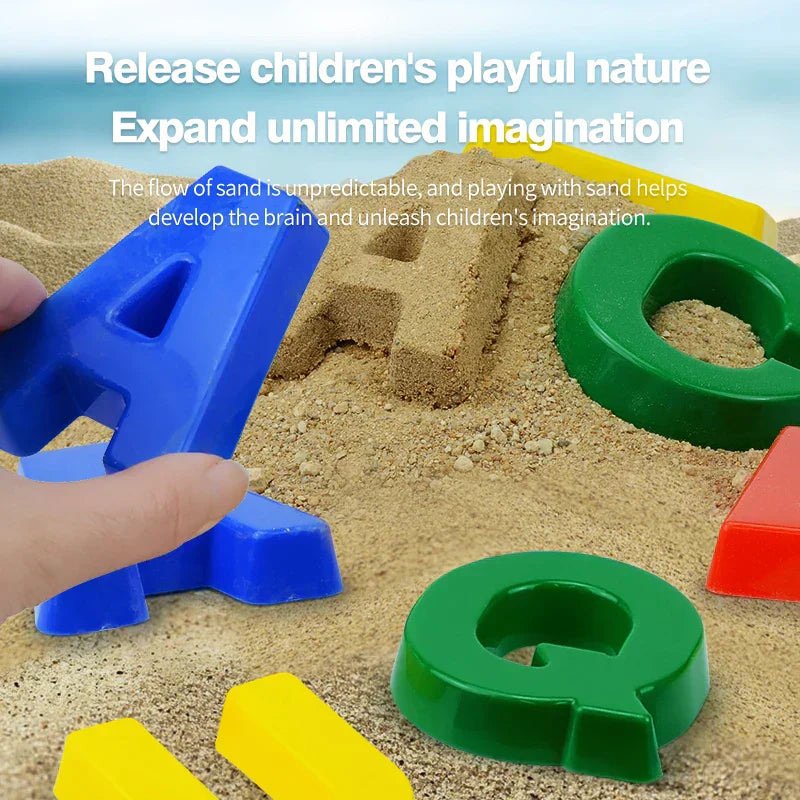 Alphabet Sand Molds Educational Beach Toys (26Pcs)-1