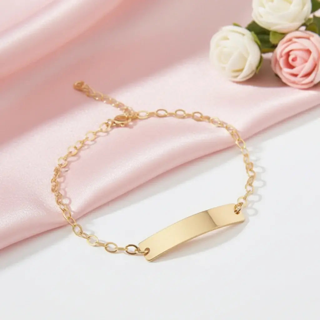 Custom baby name bracelet Baby Jewelry Charm Child ID Stainless Steel