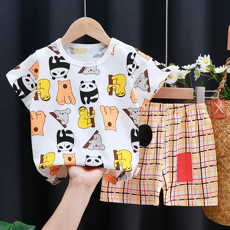 Kids Cotton T-Shirt & Shorts Summer Set