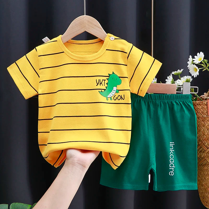 Kids Cotton T-Shirt & Shorts Summer Set
