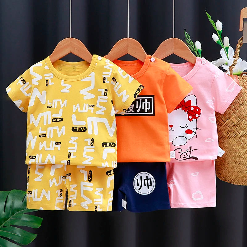 Kids Cotton T-Shirt & Shorts Summer Set