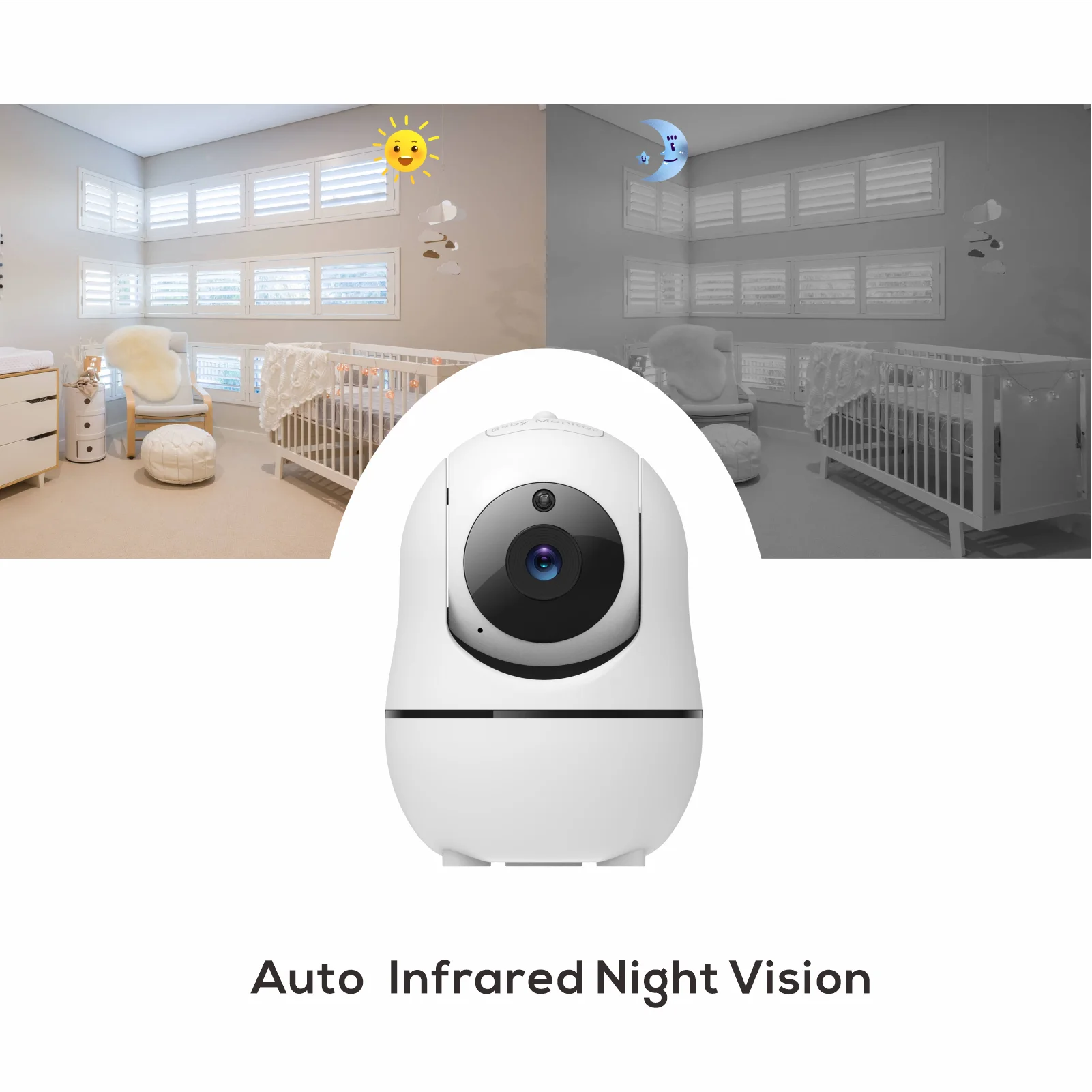 HD Baby Monitor with Camera – 1000ft Range, No WiFi