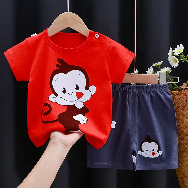 Kids Cotton T-Shirt & Shorts Summer Set