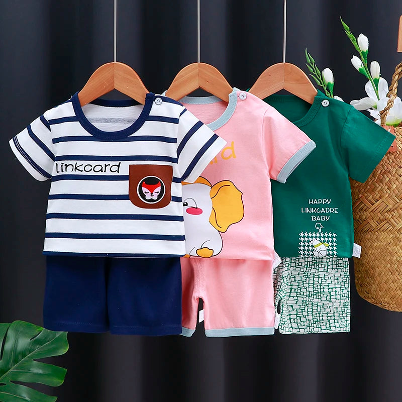 Kids Cotton T-Shirt & Shorts Summer Set