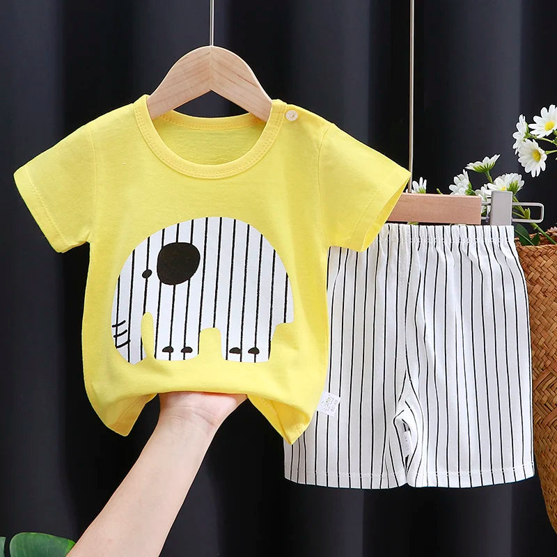 Kids Cotton T-Shirt & Shorts Summer Set