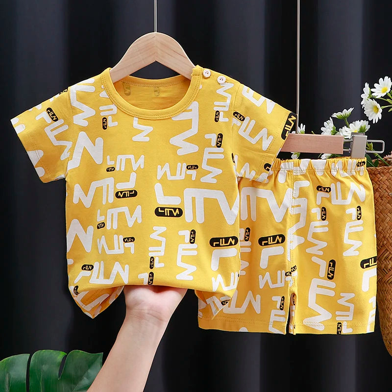 Kids Cotton T-Shirt & Shorts Summer Set