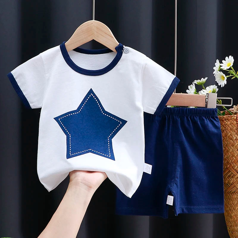 Kids Cotton T-Shirt & Shorts Summer Set