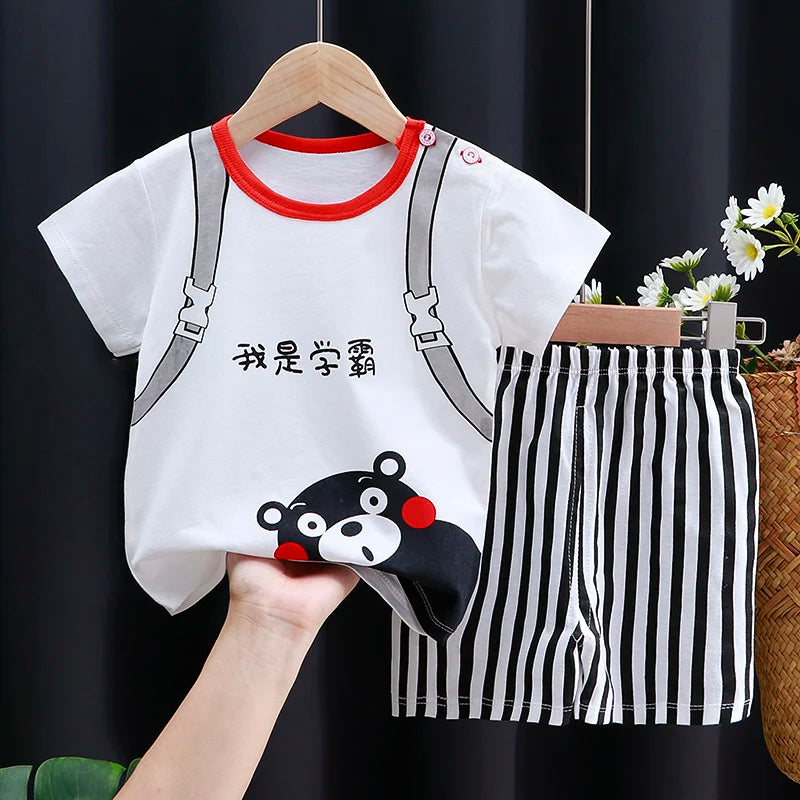 Kids Cotton T-Shirt & Shorts Summer Set
