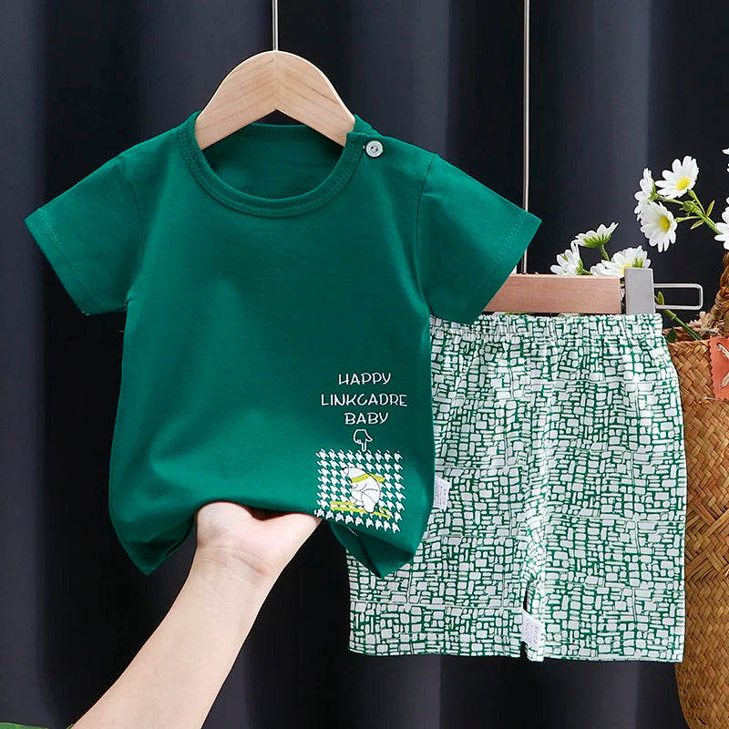 Kids Cotton T-Shirt & Shorts Summer Set