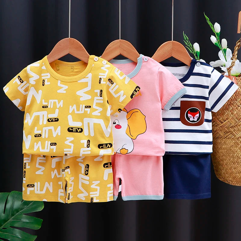 Kids Cotton T-Shirt & Shorts Summer Set