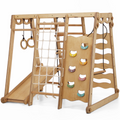 6in1 Indoor Playground for Toddlers - Playground + Swings Set + Slide Board + Rope + Stairs-0
