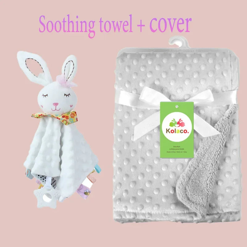 Personalised Soft Plush Baby Blanket with Name – Custom Newborn Gift