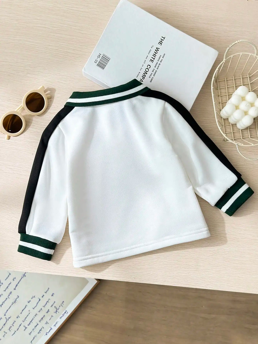 Baby Boy White Lapel Printed Shirt
