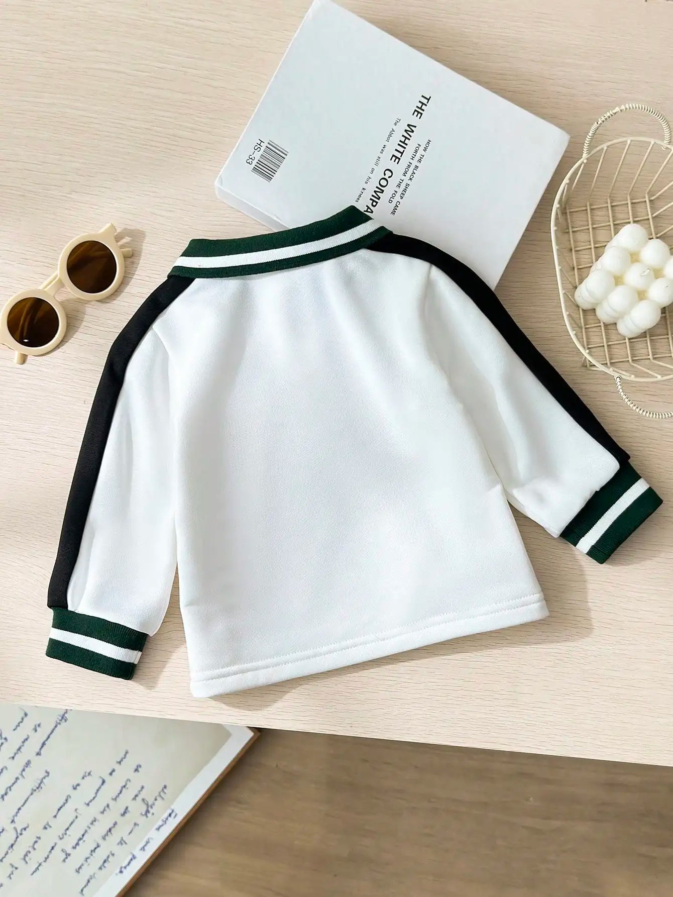 Autumn And Winter Baby Boy Casual And Versatile Top Autumn Little Boy White Lapel Printed Long-Sleeved Shirt