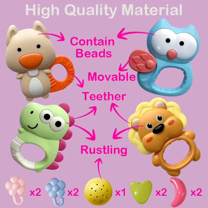 360° Musical Baby Crib Mobile Rotating Night Light Bed Bell Toy Four Speed Timming Hanging Infant Newborn Rattle Bedside Gift