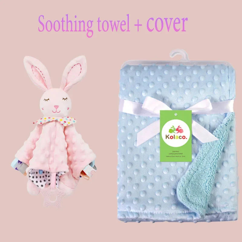 Personalised Soft Plush Baby Blanket with Name – Custom Newborn Gift