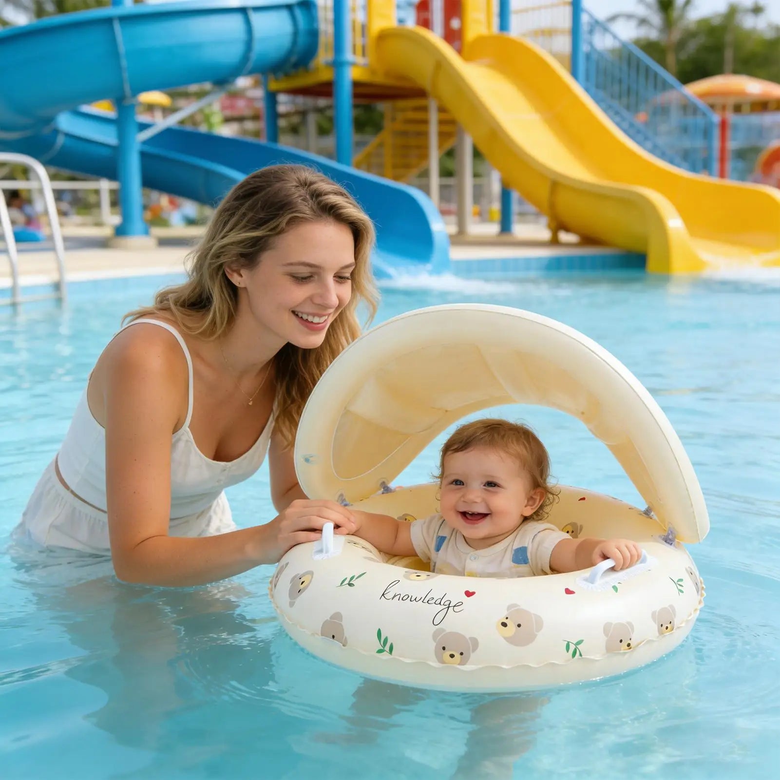 Baby Pool Float with Sun Canopy