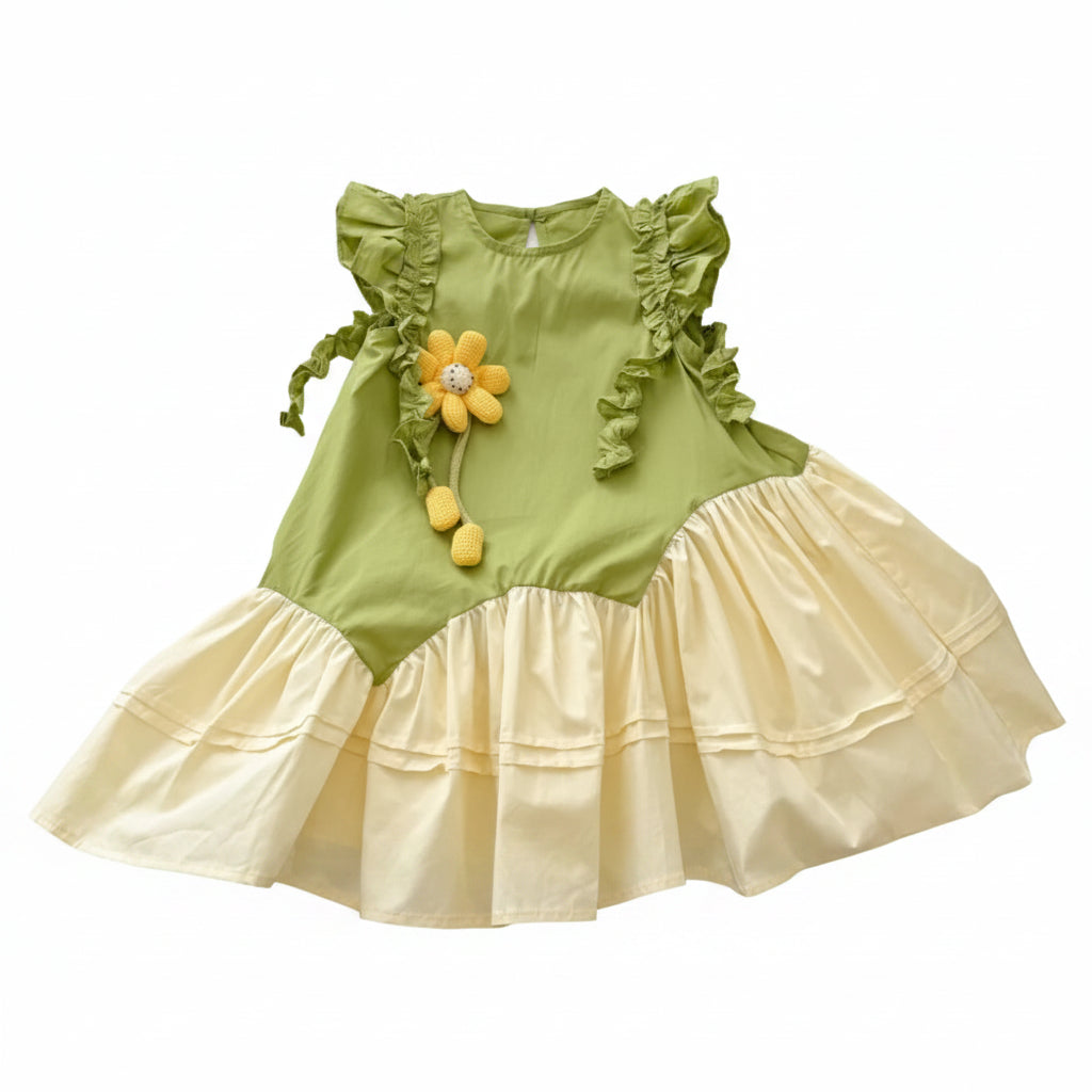 Girls Flower Ruffle Dress Ages 2–8 | Sweet Summer Princess Style