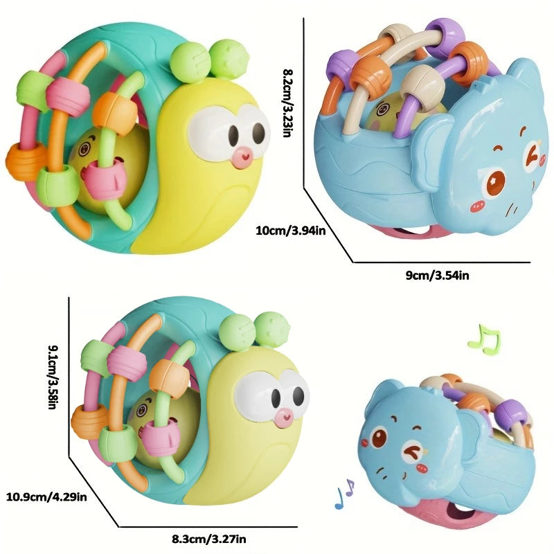 Baby Sensory Rattle Ball Toy – Soft Grip & Teether for 0–12 Months