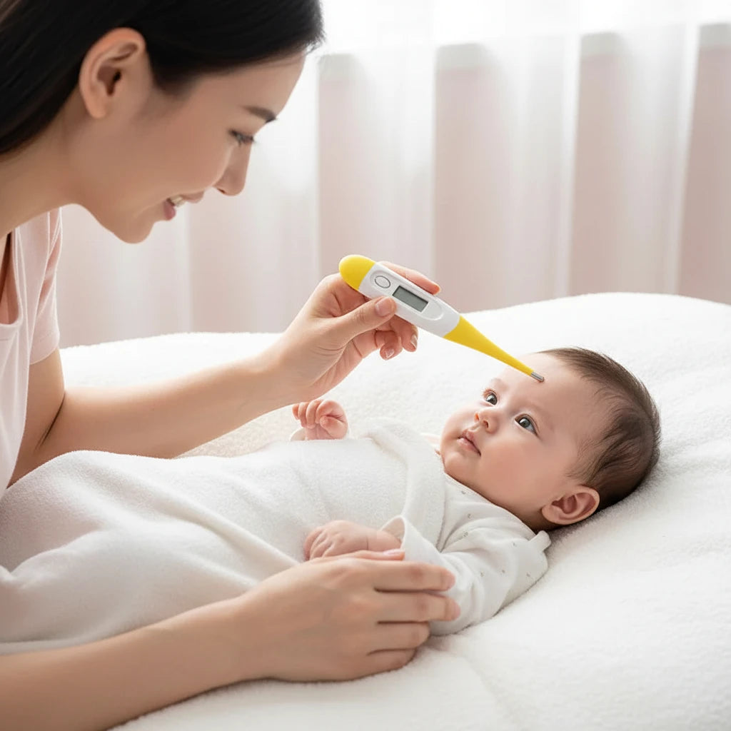Digital Baby Thermometer | Soft Tip | Forehead, Mouth & Armpit Use