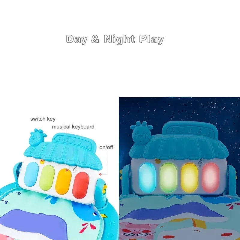 Baby Activity Gym with Musical Piano Play Mat