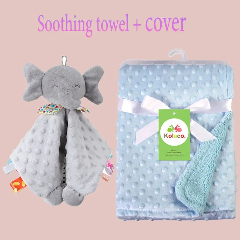 Personalised Soft Plush Baby Blanket with Name – Custom Newborn Gift