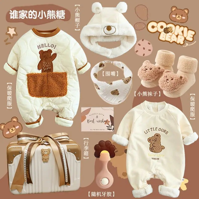 Baby Gift Full Moon Hundred Day Gift Baby Gifts Luxury Newborn Meeting Winter Clothing Set Gift Box