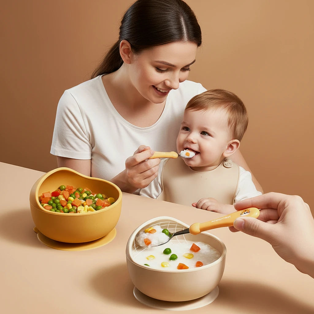 Baby Silicone Suction Bowl | BPA-Free Non-Slip Feeding Bowl for Infants & Toddlers