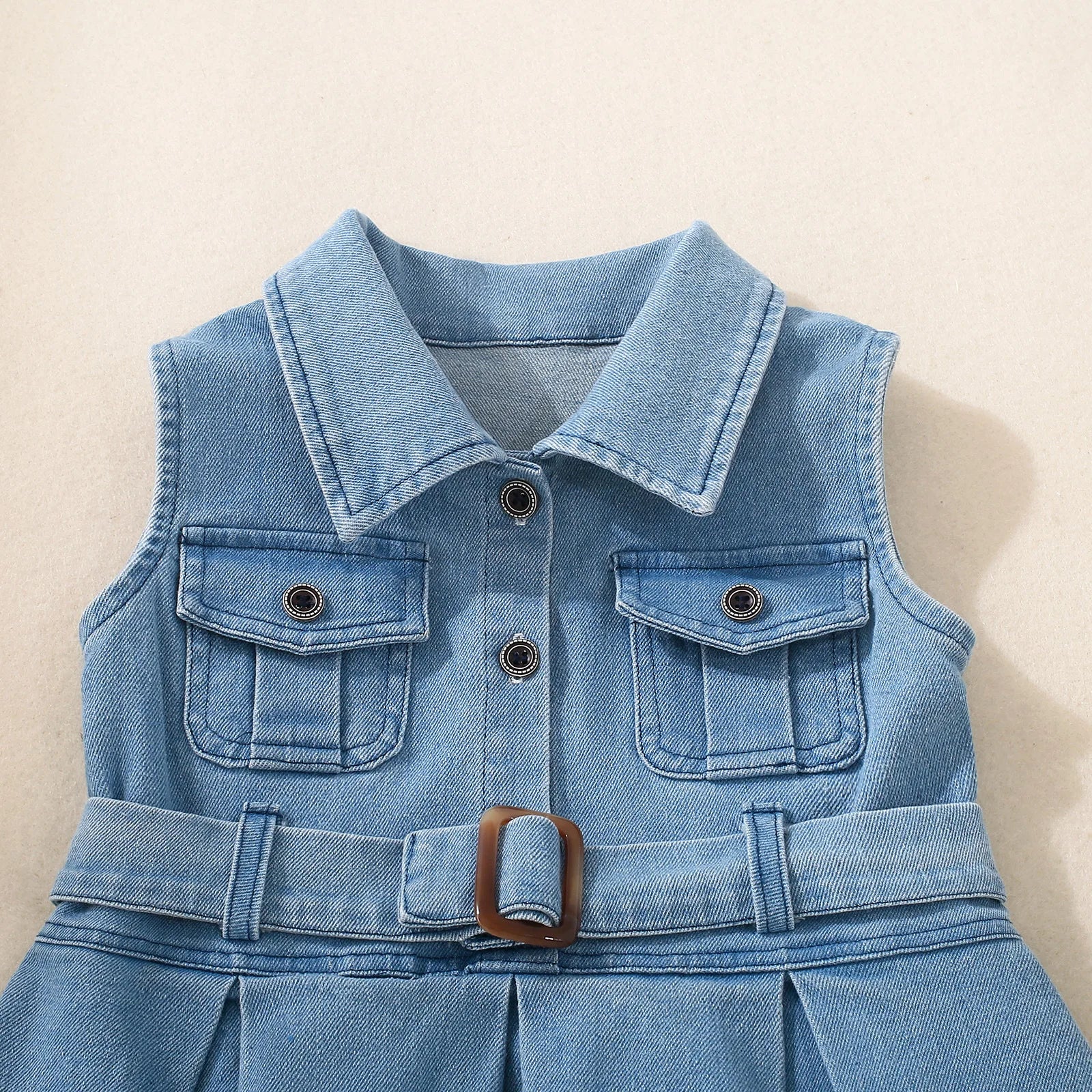 Girls Denim Sleeveless Dress Ages 12M–5Y | Sweet Summer Style