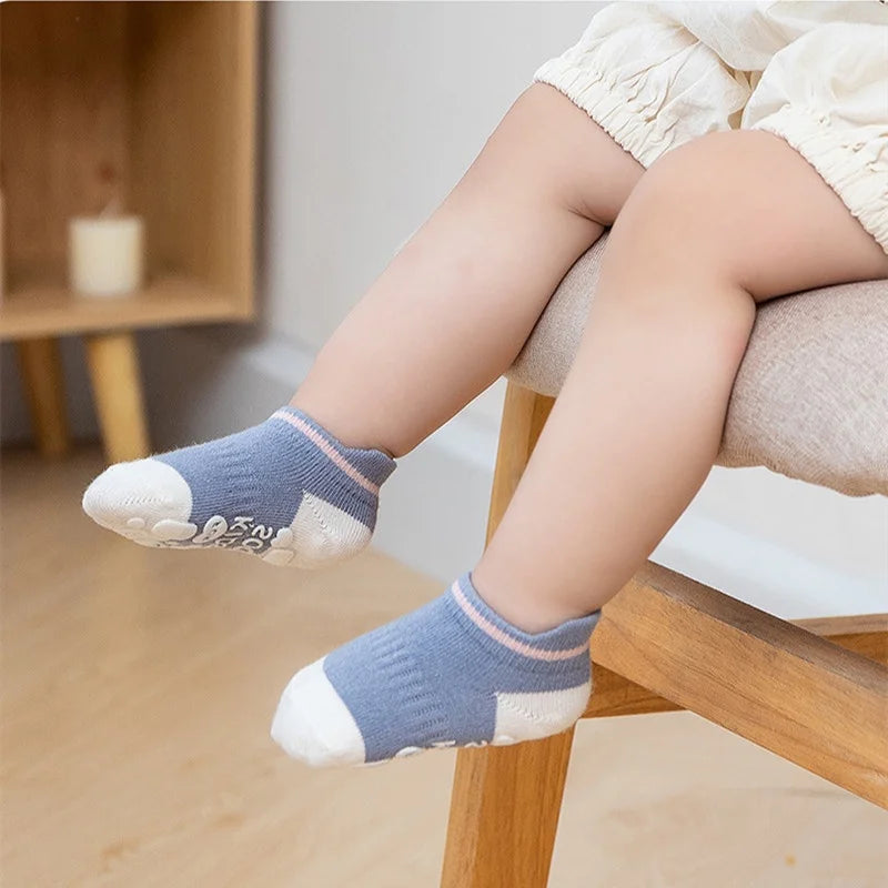 5 Pairs Non-slip Baby Socks Cotton Kids Boy Baby Toddler Girls Summer Children's Socks Winter Spring 0-8 Years Old