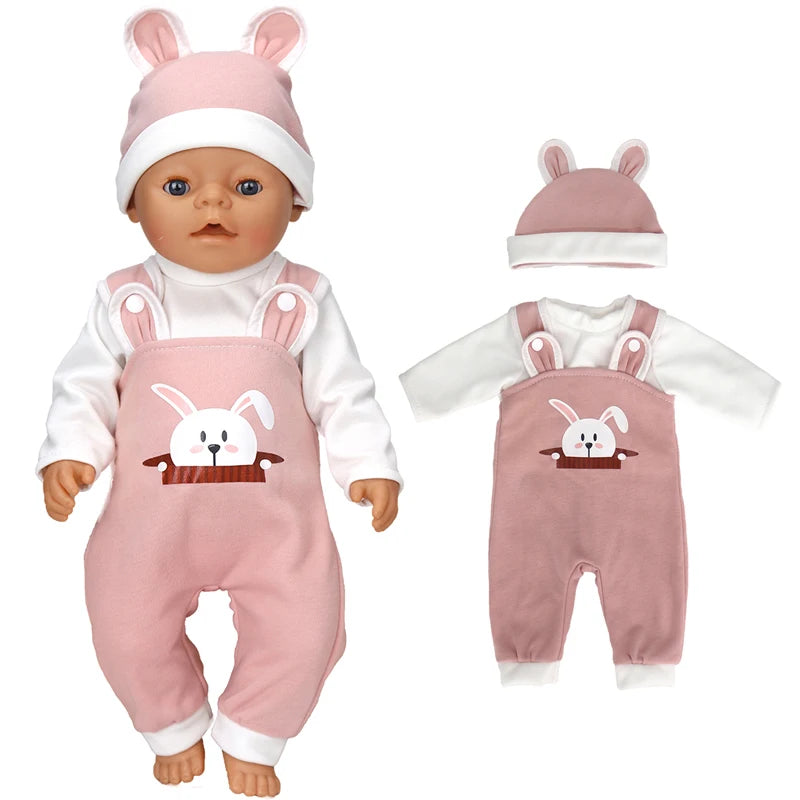 Baby Doll Clothes Set For 40cm Reborn Baby Dolls Rompers Toys Outfits Children Girl Gifts
