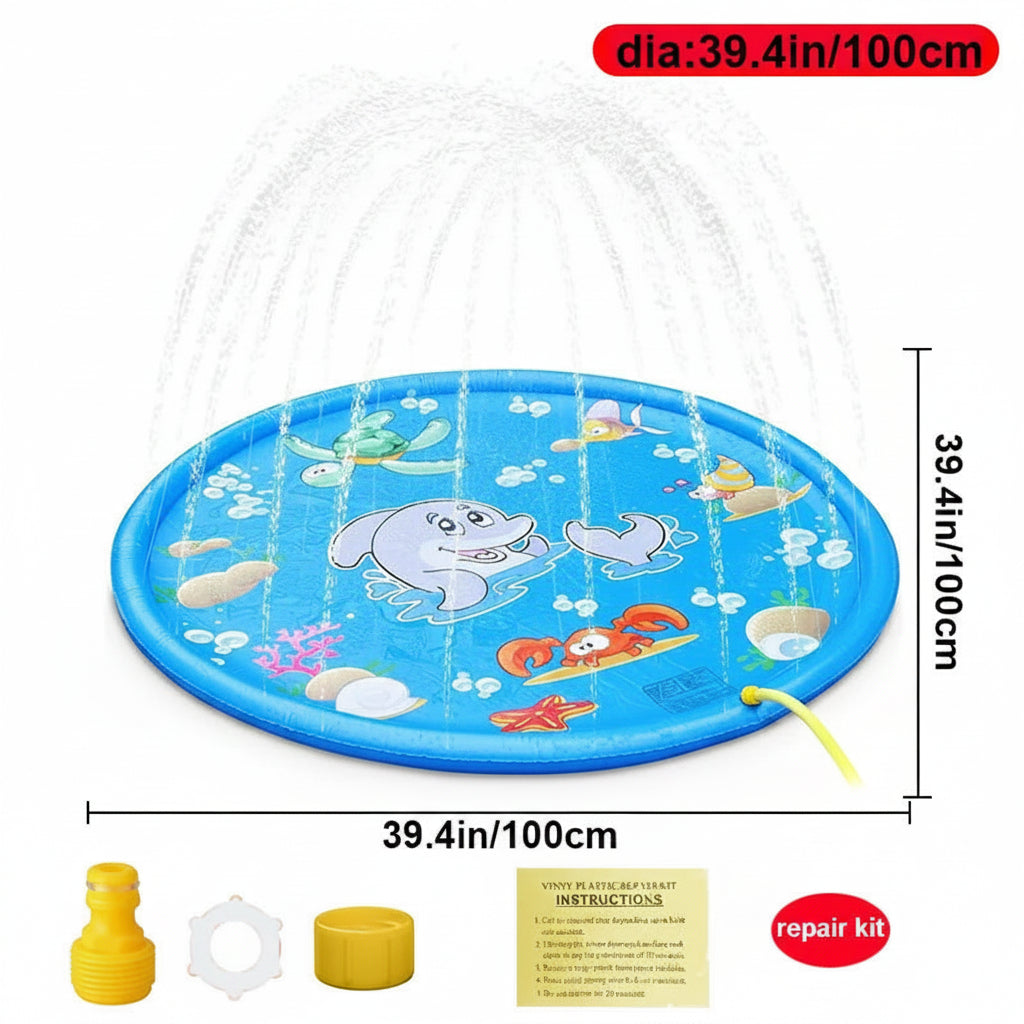 Kids Splash Pad & Water Sprinkler Mat – Inflatable Outdoor Play Mat