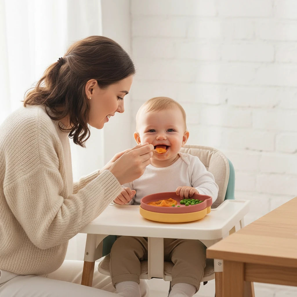 Silicone Baby Tableware Set | Plate, Bowl, Cup, Fork & Spoon | BPA-Free