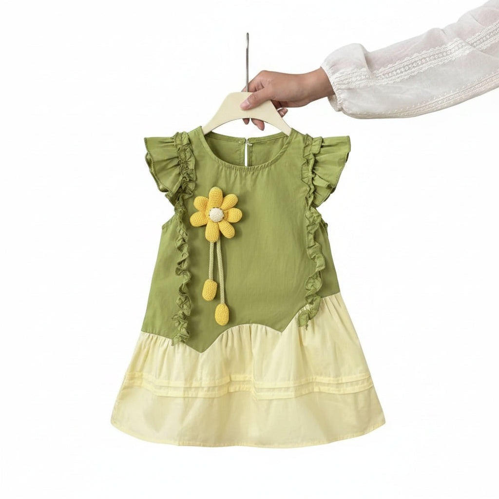 Girls Flower Ruffle Dress Ages 2–8 | Sweet Summer Princess Style