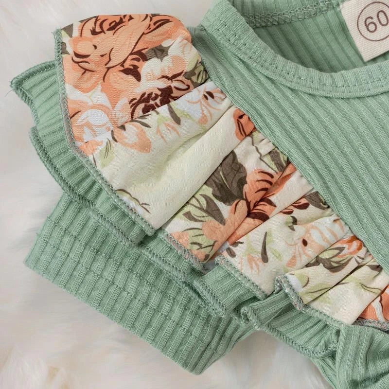 Baby Girls Bowknot Striped Jumpsuit Dress | Short Sleeve Summer Romper 0–18M